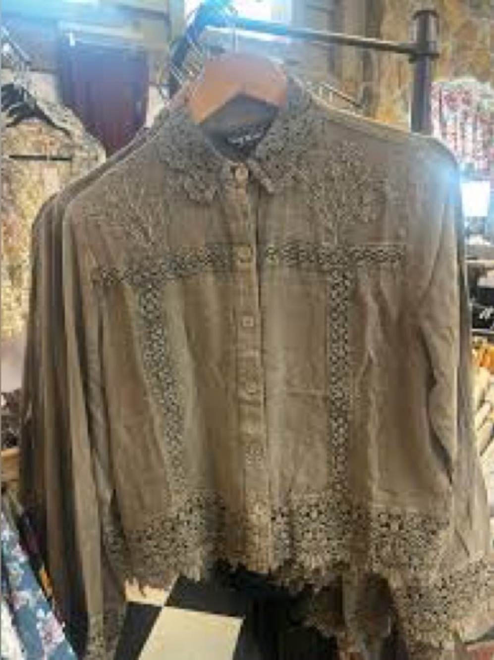 Young Threads Boho Lace Trim Blouse Top. New with Tags.
Size: S.  Asking: $69.